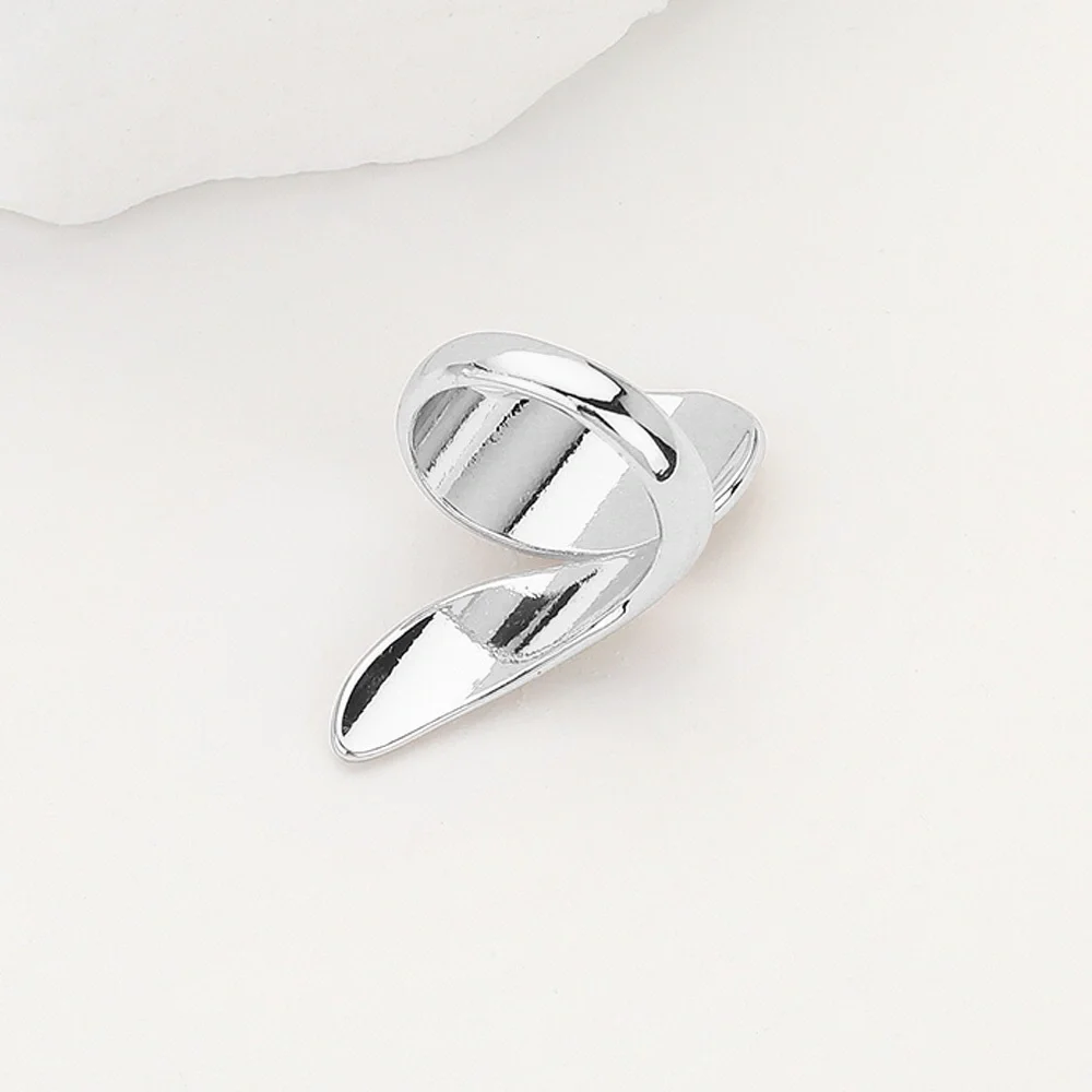 Gold or Silver Metal Teardrop Dome Cocktail Ring